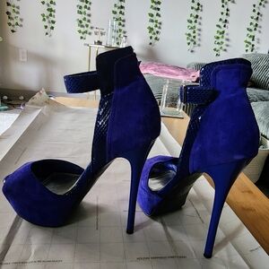 Bakers Royal Blue Stiletto Heels